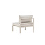 Gartensofa Copacabana Beige – Outdoor-Einzelsofa 70×74×65 cm Aluminium und Daunen/Schaumstoff