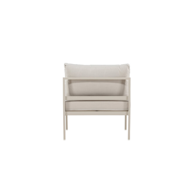 Gartensofa Copacabana Beige – Outdoor-Einzelsofa 70×74×65 cm Aluminium und Daunen/Schaumstoff