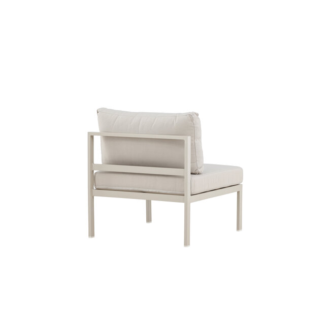Gartensofa Copacabana Beige – Outdoor-Einzelsofa 70×74×65 cm Aluminium und Daunen/Schaumstoff