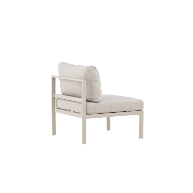 Gartensofa Copacabana Beige – Outdoor-Einzelsofa 70×74×65 cm Aluminium und Daunen/Schaumstoff