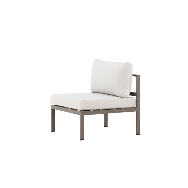 Gartensofa Copacabana Beige – Loungesessel 70×74×65 cm Aluminium & Daunen/Schaumstoff
