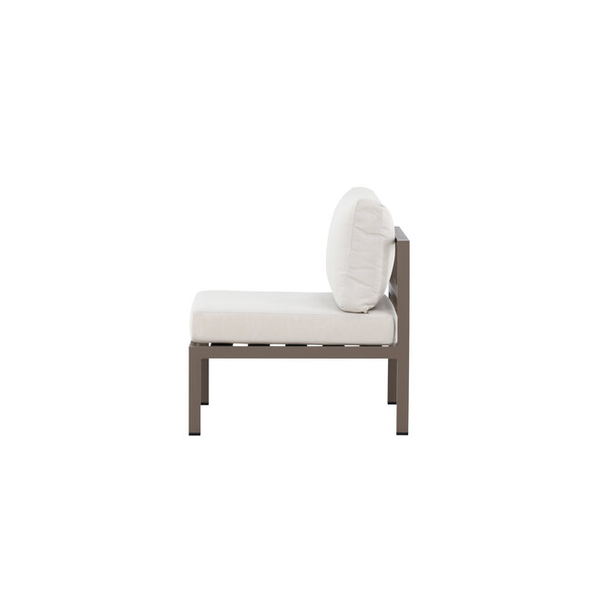 Gartensofa Copacabana Beige – Loungesessel 70×74×65 cm Aluminium & Daunen/Schaumstoff