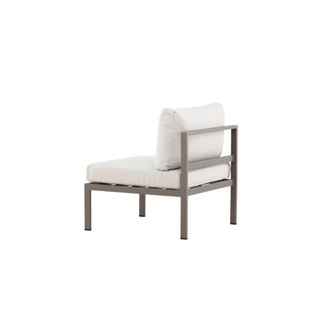 Gartensofa Copacabana Beige – Loungesessel 70×74×65 cm Aluminium & Daunen/Schaumstoff