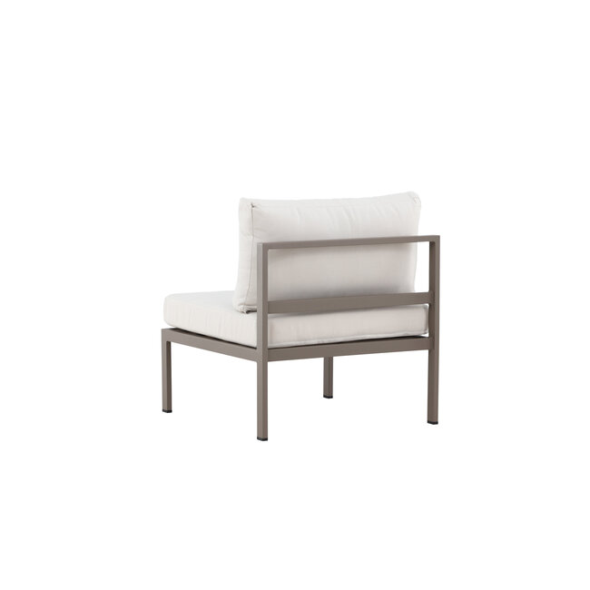 Gartensofa Copacabana Beige – Loungesessel 70×74×65 cm Aluminium & Daunen/Schaumstoff