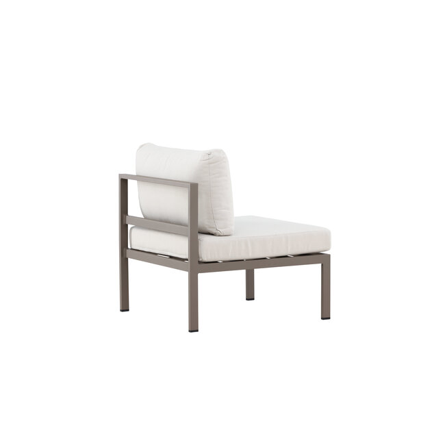 Gartensofa Copacabana Beige – Loungesessel 70×74×65 cm Aluminium & Daunen/Schaumstoff