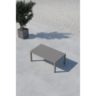 Venture Home Gartentisch Copacabana Braun – Couchtisch 70×120×45 cm Spraystone & Aluminium