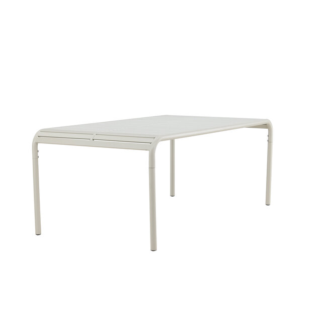 Gartentisch Borneo Beige – Esstisch 100×200×75 cm Aluminium Outdoor