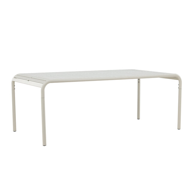 Gartentisch Borneo Beige – Esstisch 100×200×75 cm Aluminium Outdoor