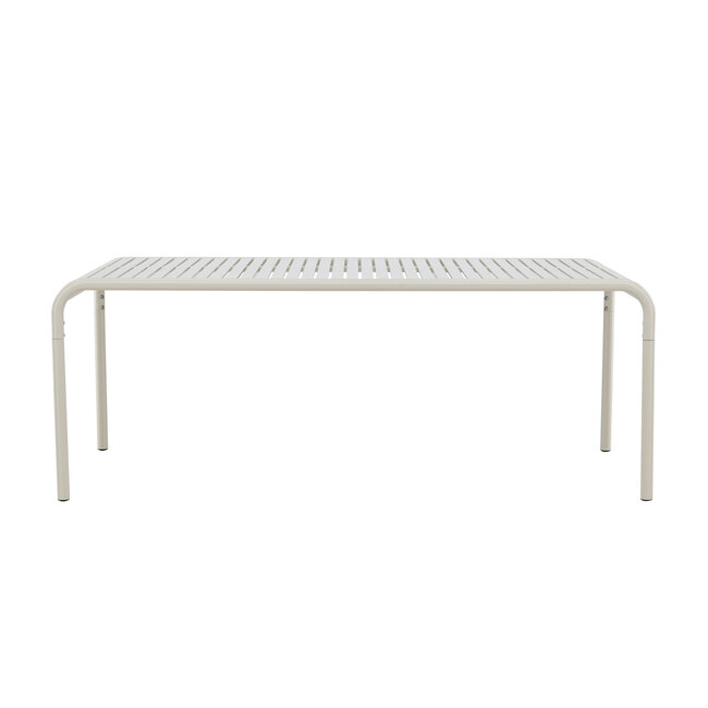 Gartentisch Borneo Beige – Esstisch 100×200×75 cm Aluminium Outdoor