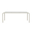 Gartentisch Borneo Beige – Esstisch 100×200×75 cm Aluminium Outdoor