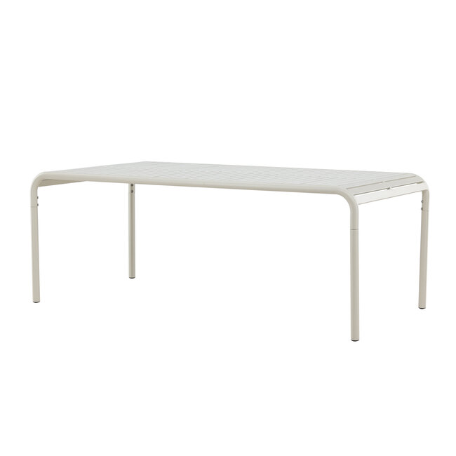 Gartentisch Borneo Beige – Esstisch 100×200×75 cm Aluminium Outdoor