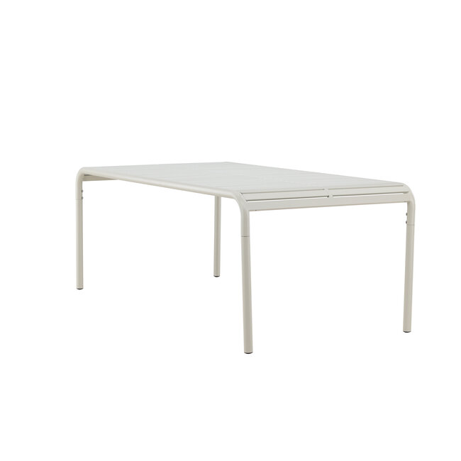Gartentisch Borneo Beige – Esstisch 100×200×75 cm Aluminium Outdoor