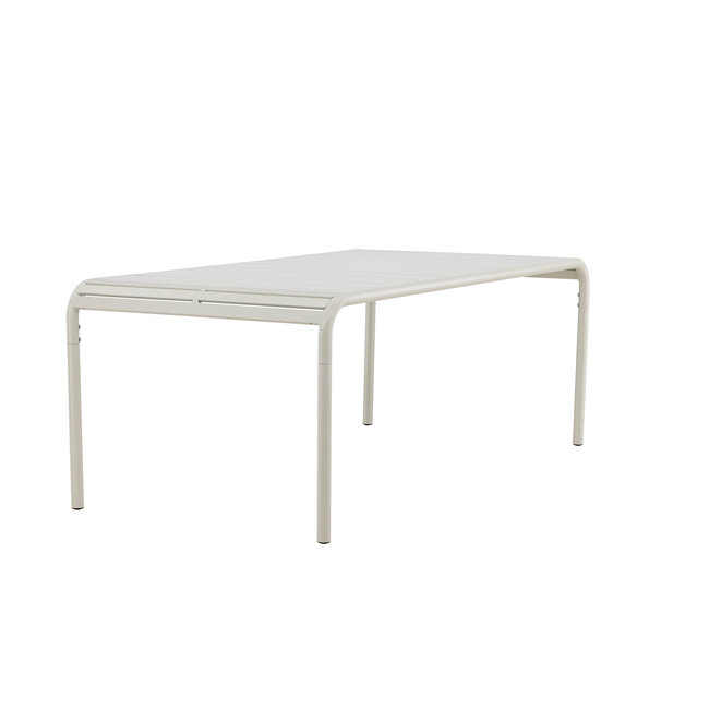 Gartentisch Borneo Beige – Esstisch 100×200×75 cm Aluminium Outdoor
