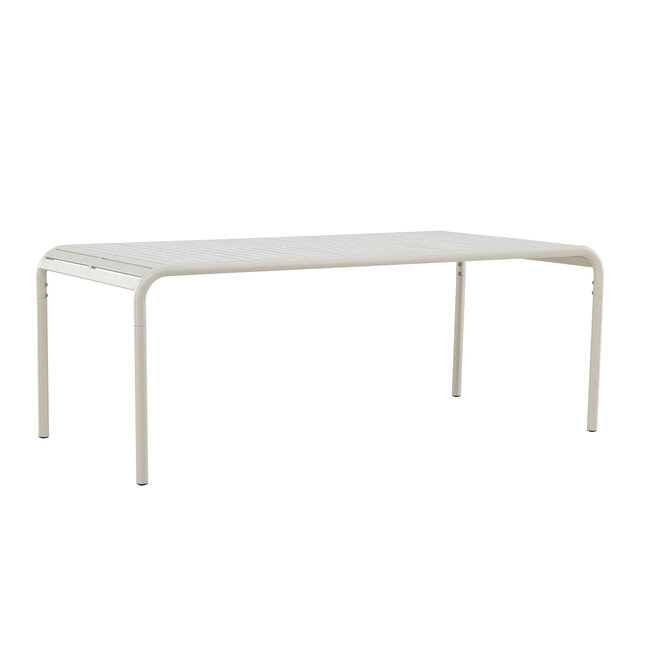Gartentisch Borneo Beige – Esstisch 100×200×75 cm Aluminium Outdoor