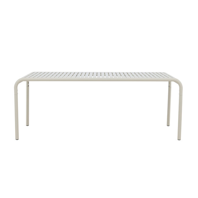 Gartentisch Borneo Beige – Esstisch 100×200×75 cm Aluminium Outdoor