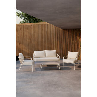 Venture Home Lounge-Set Sicily Beige – Outdoor-Lounge 160×79,5×73 cm Aluminium wetterfest