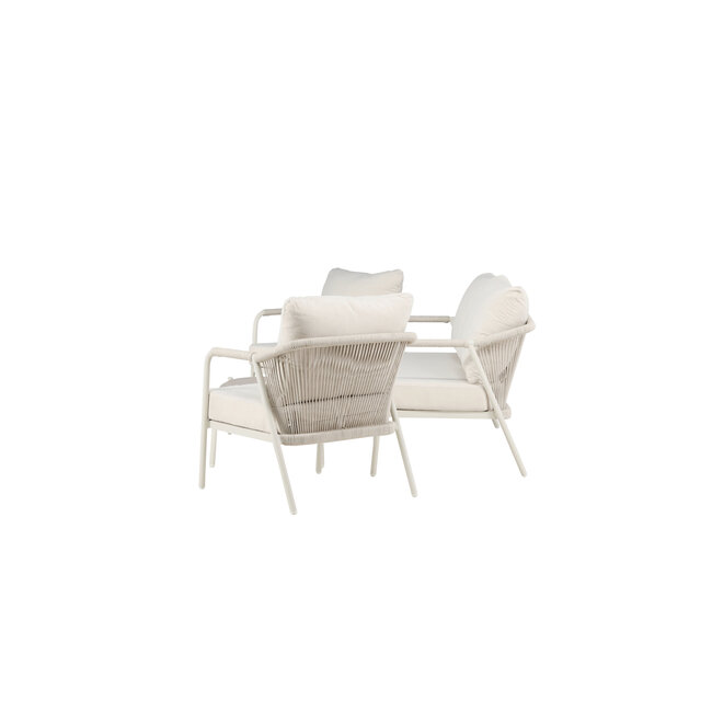 Lounge-Set Sicily Beige – Outdoor-Lounge 160×79,5×73 cm Aluminium wetterfest