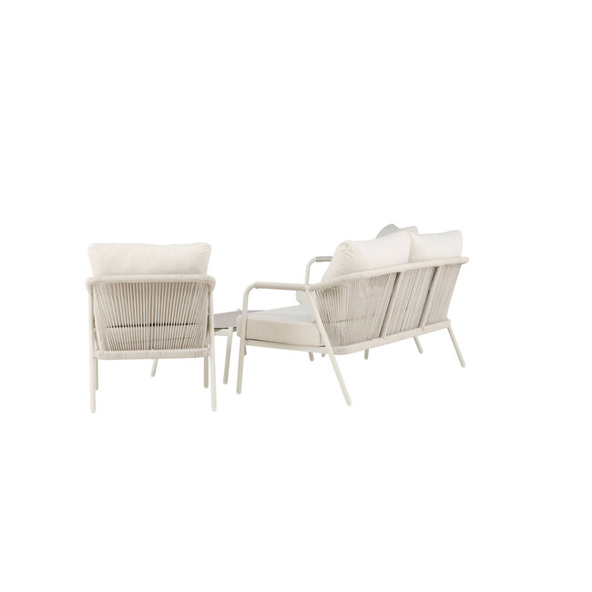 Lounge-Set Sicily Beige – Outdoor-Lounge 160×79,5×73 cm Aluminium wetterfest
