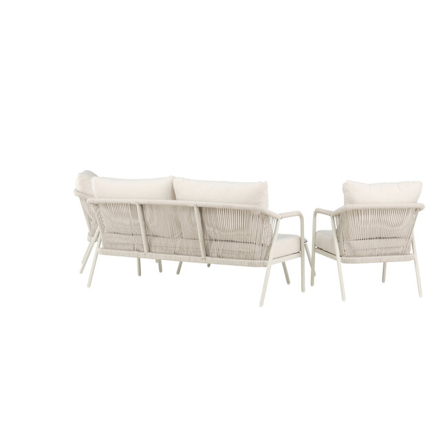 Lounge-Set Sicily Beige – Outdoor-Lounge 160×79,5×73 cm Aluminium wetterfest