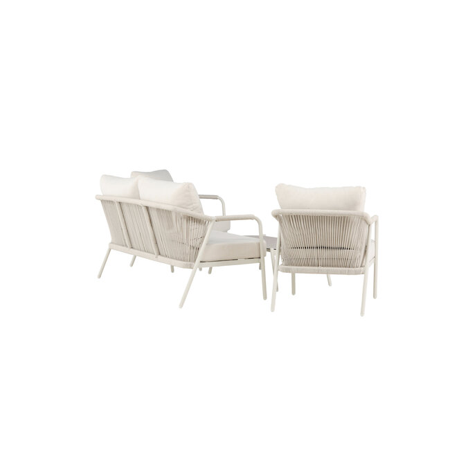 Lounge-Set Sicily Beige – Outdoor-Lounge 160×79,5×73 cm Aluminium wetterfest