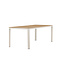 Gartentisch Etna Beige – Esstisch 90×210×74 cm Aluminium & Aintwood Holzoptik