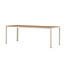 Gartentisch Etna Beige – Esstisch 90×210×74 cm Aluminium & Aintwood Holzoptik