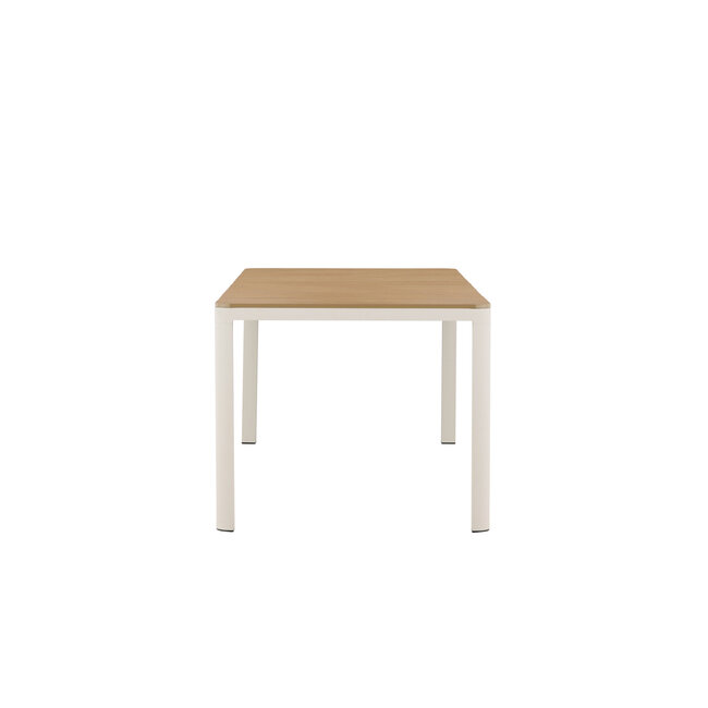 Gartentisch Etna Beige – Esstisch 90×210×74 cm Aluminium & Aintwood Holzoptik