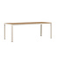 Gartentisch Etna Beige – Esstisch 90×210×74 cm Aluminium & Aintwood Holzoptik