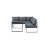 Lounge-Set Zingaro Grau – Outdoor-Lounge H66 cm Stahl, Polyester und Glas