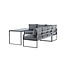 Lounge-Set Zingaro Grau – Outdoor-Lounge H66 cm Stahl, Polyester und Glas