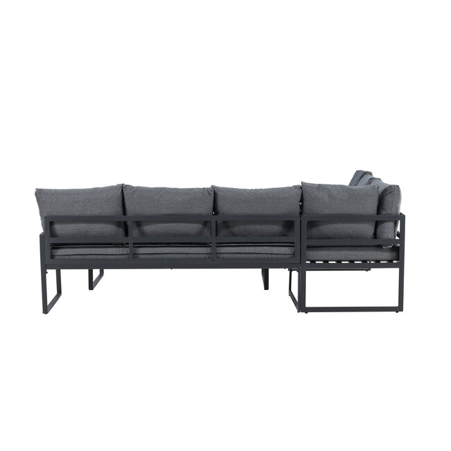 Lounge-Set Zingaro Grau – Outdoor-Lounge H66 cm Stahl, Polyester und Glas