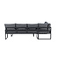 Lounge-Set Zingaro Grau – Outdoor-Lounge H66 cm Stahl, Polyester und Glas