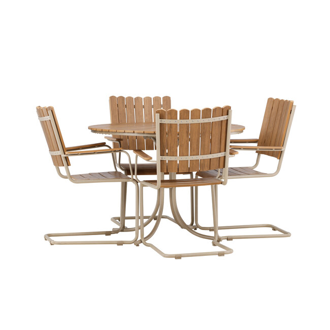 Gartenmöbel-Set Holmsund – Wetterfeste Essgruppe für den Garten