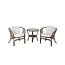 Gartenmöbel-Set Wera Offwhite – Essgruppe Rattan und Glas für Garten und Terrasse