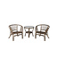 Gartenmöbel-Set Wera Offwhite – Essgruppe Rattan und Glas für Garten und Terrasse
