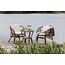 Gartenmöbel-Set Wera Offwhite – Essgruppe Rattan und Glas für Garten und Terrasse