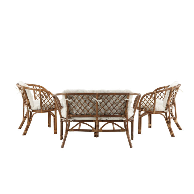 Wera Lounge-Set – Zeitloser Rattan-Charme für Ihre Terrasse