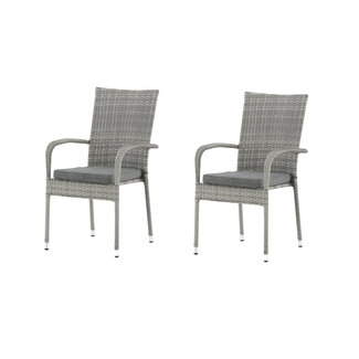 Venture Home Gartenstuhl Anna Grau – Hochlehner 60×64×95 cm Polyrattan & Polyester