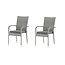 Gartenstuhl Anna Grau – Hochlehner 60×64×95 cm Polyrattan & Polyester