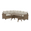 Outdoor Ecklounge-Set Brentwood – Natürlicher Geflecht-Look und maximaler Komfort in Beige