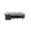 Lounge-Set Bentwood Schwarz – Moderne Outdoor-Lounge
