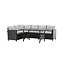 Outdoor Ecklounge-Set Brentwood – Moderner Geflecht-Look & maximaler Komfort in Schwarz