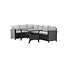Outdoor Ecklounge-Set Brentwood – Moderner Geflecht-Look & maximaler Komfort in Schwarz