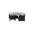 Outdoor Ecklounge-Set Brentwood – Moderner Geflecht-Look & maximaler Komfort in Schwarz