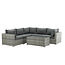 Outdoor Ecklounge-Set Amazon – Moderne Modul-Sitzgruppe in Grau mit Couchtisch