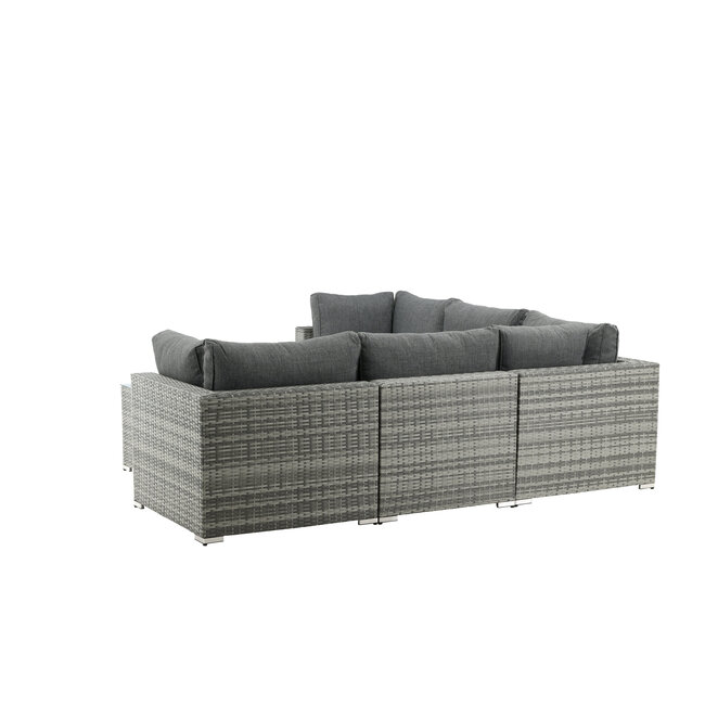 Outdoor Ecklounge-Set Amazon – Moderne Modul-Sitzgruppe in Grau mit Couchtisch