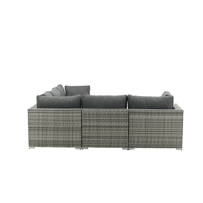 Outdoor Ecklounge-Set Amazon – Moderne Modul-Sitzgruppe in Grau mit Couchtisch