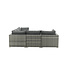Outdoor Ecklounge-Set Amazon – Moderne Modul-Sitzgruppe in Grau mit Couchtisch
