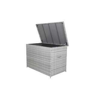 Venture Home Auflagenbox Amazon XXL – Maximaler Stauraum & Schutz in Grauer Rattan-Optik