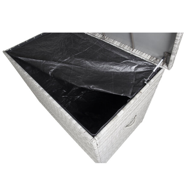 Auflagenbox Amazon XXL – Maximaler Stauraum & Schutz in Grauer Rattan-Optik